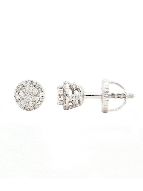 Real Diamond Illussion Cluster Stud Earring