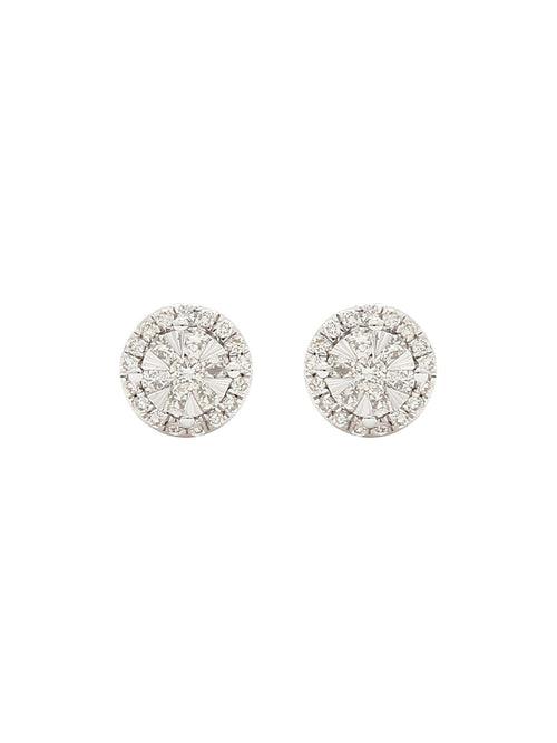 Real Diamond Illussion Cluster Stud Earring