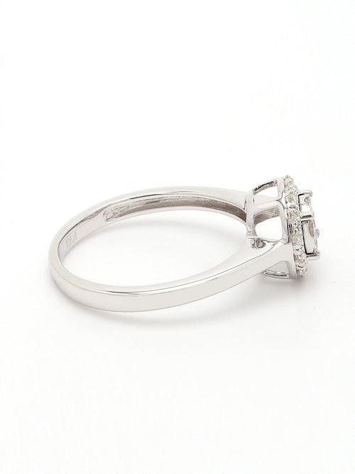 Real Diamond Illussion Cluster Ring