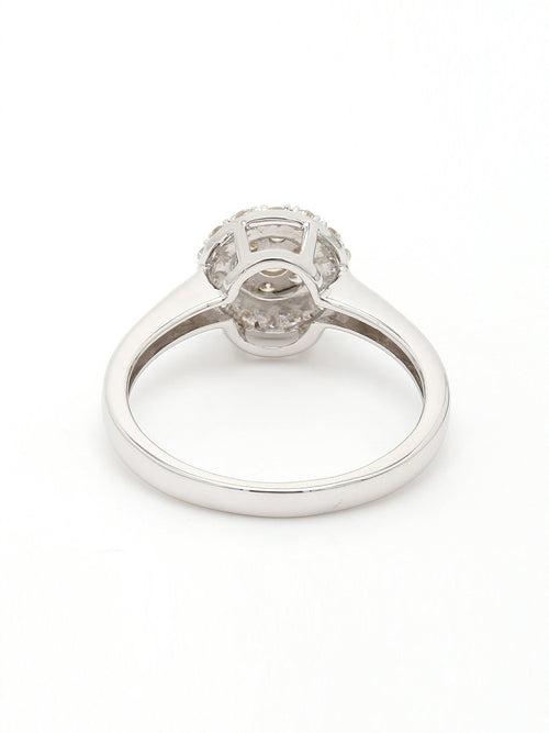 Real Diamond Illussion Cluster Ring