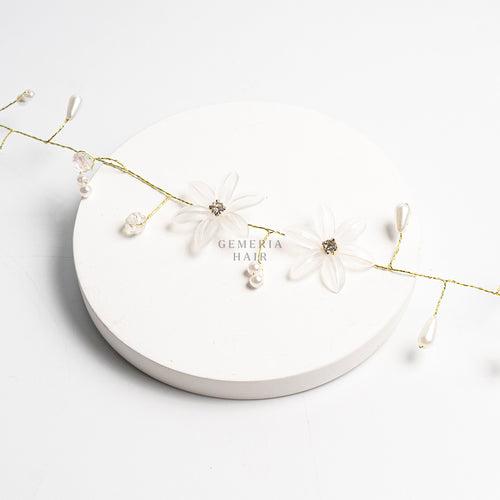 Pristine White Flower Hair Vine | Hair Tiara