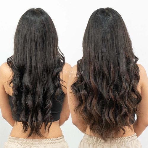 Barrel Brown Balayage | Seamless | 3 Piece Set Clip-In Hair Volumizer