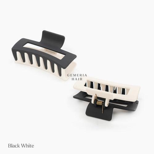 Dual Color Rectangular | Medium Hair Claw Clips | Clutchers