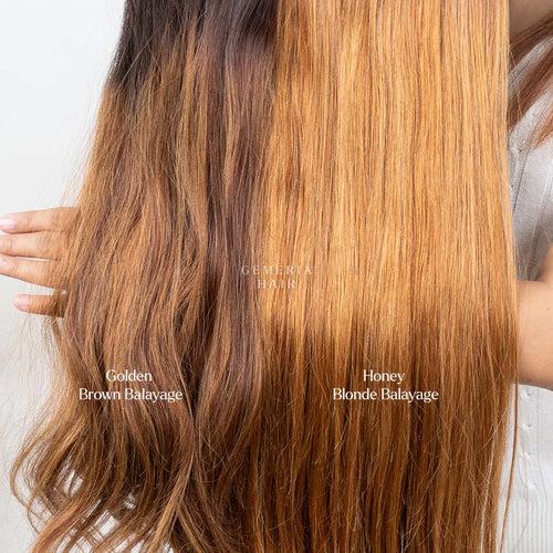 Golden Brown Balayage | Seamless | 7 Set Clip-In Hair Extensions