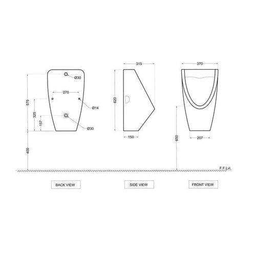 Jaquar Urinal URS-WHT-13253O