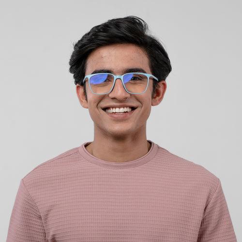 Bluno Candy Square Computer Glasses for Men (Unisex)