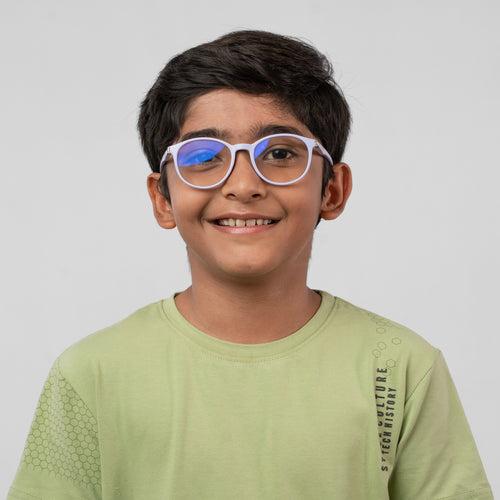 Bluno Simon Round Computer Glasses for Kids