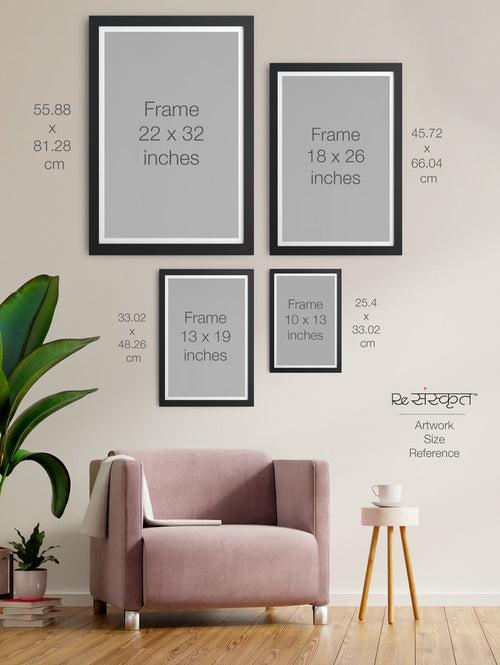 Office and School Motivational Pack of 4 Sanskrit Frames