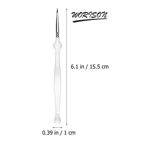 Worison Detail Linear Paintbrush Set of 3 with Transparent Handle