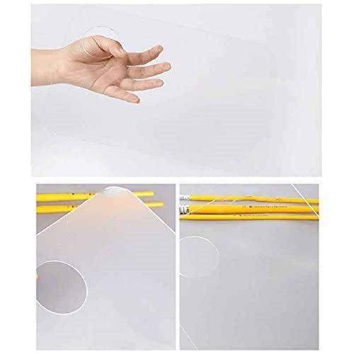 Worison Clear Transparent Acrylic Rectangle Shape Painting Palette with Thumb Hole for Acrylic or Oil Painting