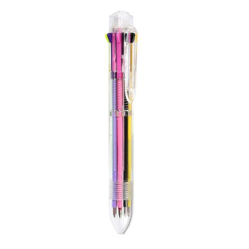 Kabeer Art 8 In 1 Ball Point Pen, 0.7mm Color With Transparent Body