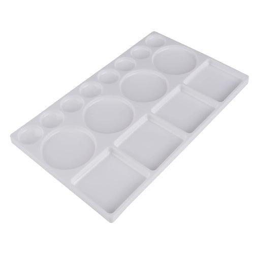 Kabeer Art 16 Well Rectangle Plastic Painting Palette -