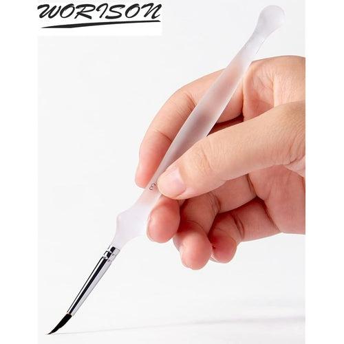 Worison Detail Linear Paintbrush Set of 3 with Transparent Handle