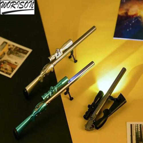 Worison Fancy Gun Shape Gel Pen Set with Luminous Led Light Scope set of 5