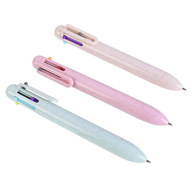 Worison 6 in 1, 0.7 Multicolor Ball Point Retractable Pen Set of 3pc