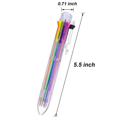 Kabeer Art 8 In 1 Ball Point Pen, 0.7mm Color With Transparent Body