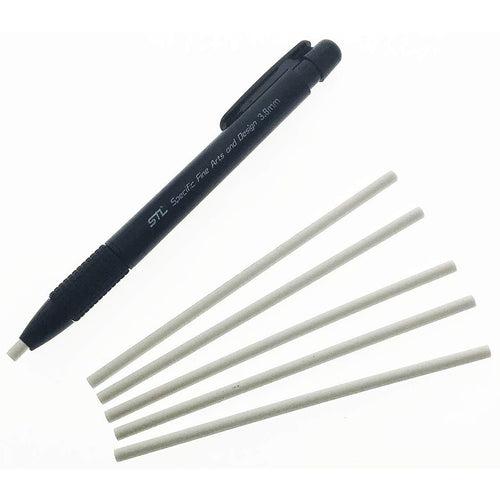 Worison Eraser Pen Value Pack Round 3.8mm,Precision Tip Eraser with 5 Refills(Black)