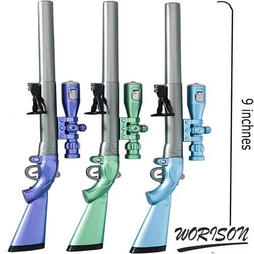 Worison Fancy Gun Shape Gel Pen Set with Luminous Led Light Scope set of 5