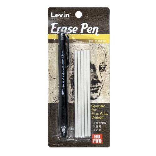 Worison Eraser Pen Value Pack Round 3.8mm,Precision Tip Eraser with 5 Refills(Black)