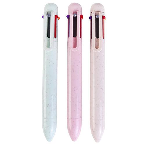 Worison 6 in 1, 0.7 Multicolor Ball Point Retractable Pen Set of 3pc