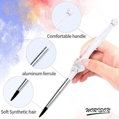 Worison Detail Linear Paintbrush Set of 3 with Transparent Handle