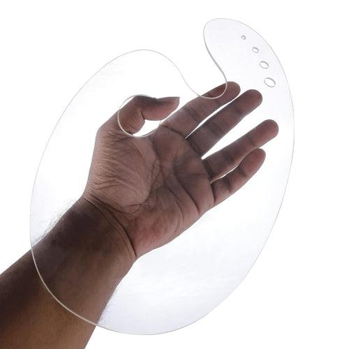 Kabeer Art  Clear Transparent Acrylic Kidney Shaped Drawing Palette