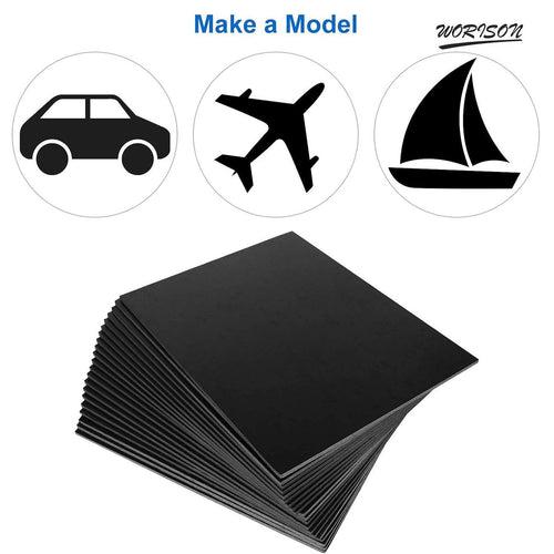 Worison Black A4 Size Set of 6 Craft Foam Board Set 3 mm