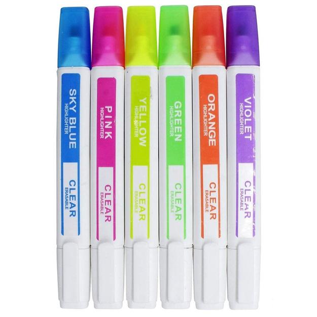 Worison Erasable Highlighter Pen Set Of 6 Colors Multi-coloured