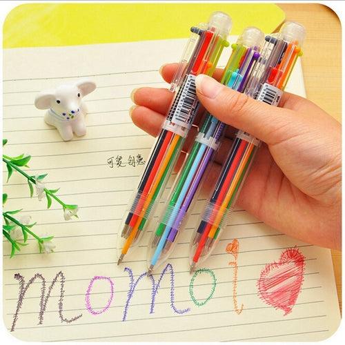 Kabeer Art 8 In 1 Ball Point Pen, 0.7mm Color With Transparent Body