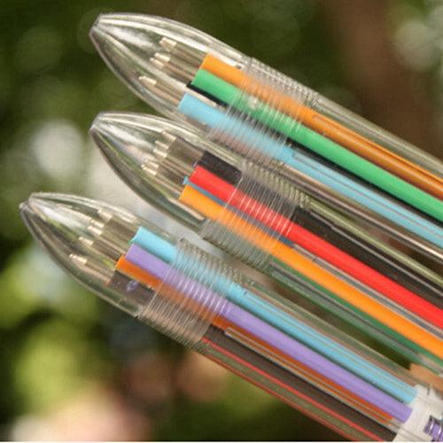 Kabeer Art 8 In 1 Ball Point Pen, 0.7mm Color With Transparent Body