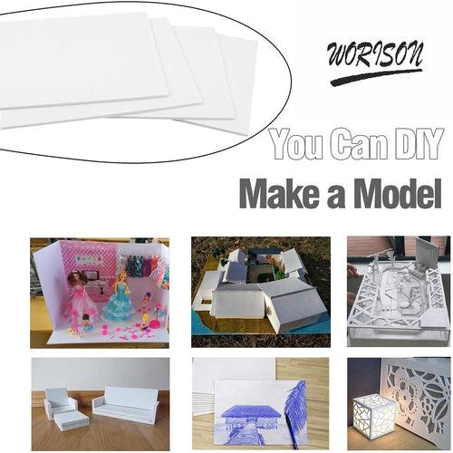 Worison A4 Size Set of 6 Craft Foam Board Set 3mm