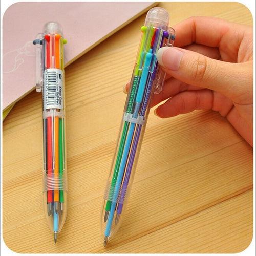 Kabeer Art 8 In 1 Ball Point Pen, 0.7mm Color With Transparent Body