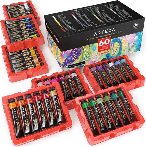 ARTEZA Premium Gouache Colour Paint Set -12ml Tubes