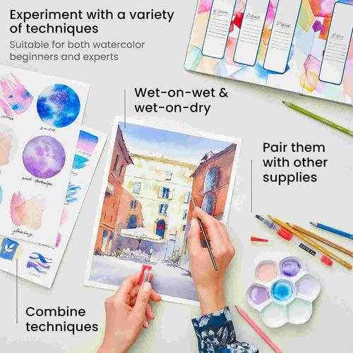 ARTEZA Premium Watercolour Paint Set of Colours Tubes of 12ml