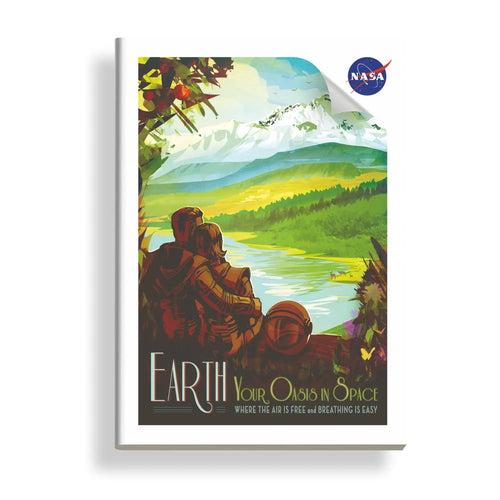 Anupam NASA Single Line Notebooks Soft Brown Cover 60Gsm A4 Size