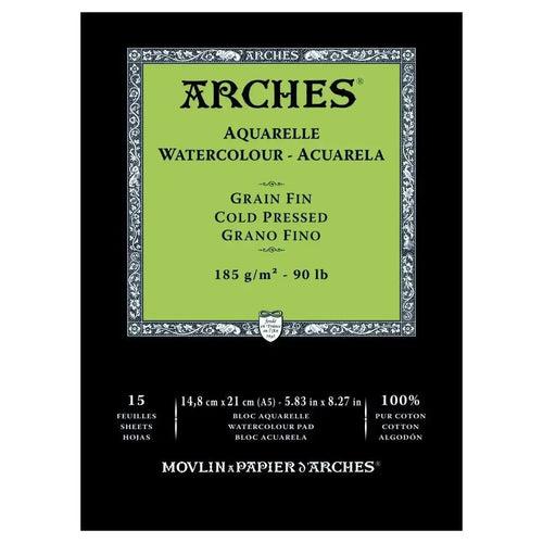 Arches Watercolour - Aquarelle 185 GSM 100% Cotton Paper Pad