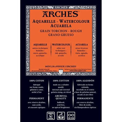 Arches Watercolour-Aquarelle 640GSM 100% Cotton Paper-5 SHT