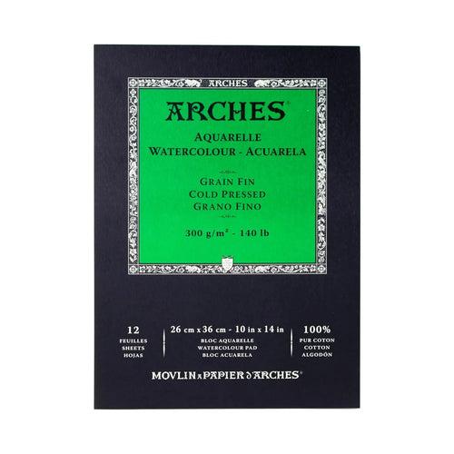 Arches Watercolour- Aquarelle -Natural White Short Side Glued Pad(Loose)