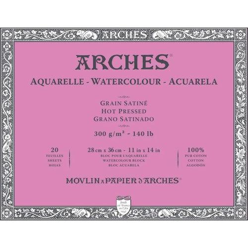 Arches Watercolour Paper  100% Cotton,Satin Grain,Hot Pressed 300 GSM,20SHT