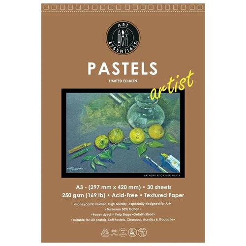 Art Essentials Artist Pastel Paper(Limited Edition)-250 GSM,50% Pure Cotton Wiro Pads,20SHT with Micro-Perforation