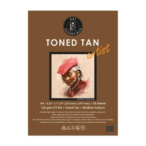 Art Essentials Toned Tan Artist Sketching Paper Medium Surface ,120 GSM - (Loose)