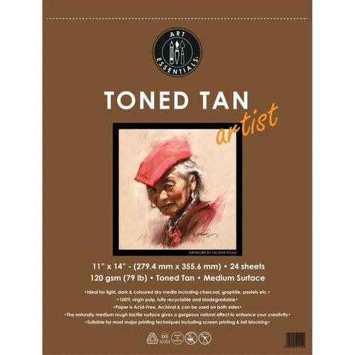 Art Essentials Toned Tan Artist Sketching Paper Medium Surface ,120 GSM- Spiral Pad