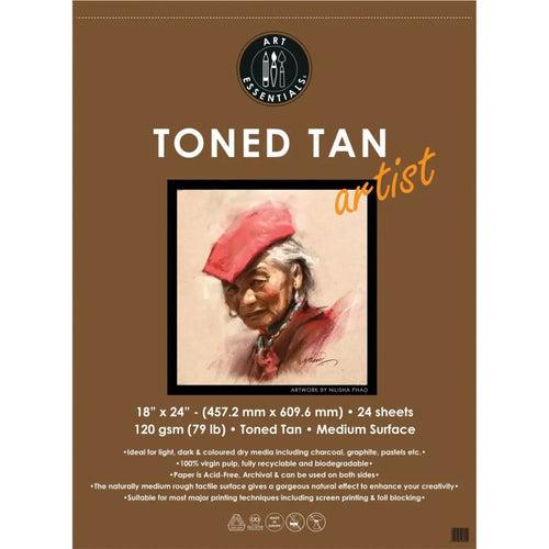 Art Essentials Toned Tan Artist Sketching Paper Medium Surface ,120 GSM- Spiral Pad