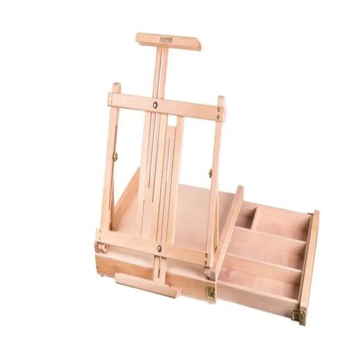 Brustro Artists' Portable Tabletop Wood Sketchbox Easel With Wooden Drawer
