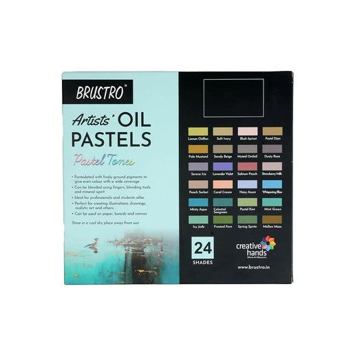 Brustro Artist Oil Pastels Set of 24 (Pastel Tones)
