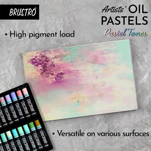 Brustro Artist Oil Pastels Set of 24 (Pastel Tones)
