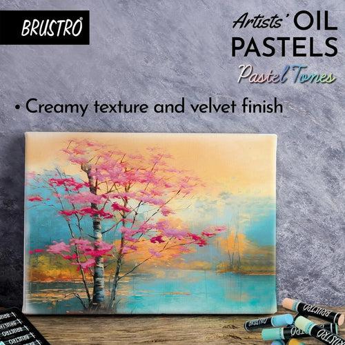 Brustro Artist Oil Pastels Set of 24 (Pastel Tones)