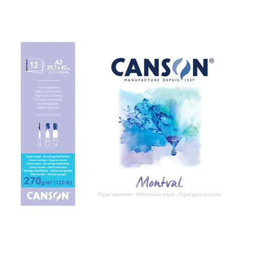 Canson Montval Torchon Watercolour Paper Pad  - 270 GSM