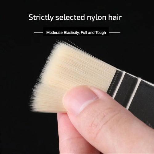 Keep Smiling Abstract Expressuin Brush - Flat Rectangular Shape - Nylon Hair with Ergonomic Handle