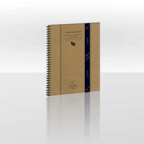 Lana Livre De Dessin -Drawing Book-Light Grain/Matt Finish 150GSM,Long Side Spiral bound Album 50SHT(Per Pad)